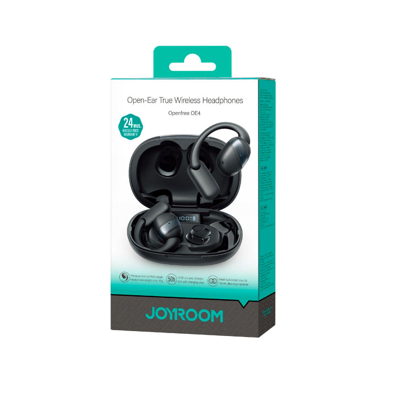 Joyroom JR-OE4 Open-Ear True Wireless Headphones – Bluetooth 5.4, 50H Playtime, IPX4 Sweatproof, LED Display – Sports & Outdoor Use