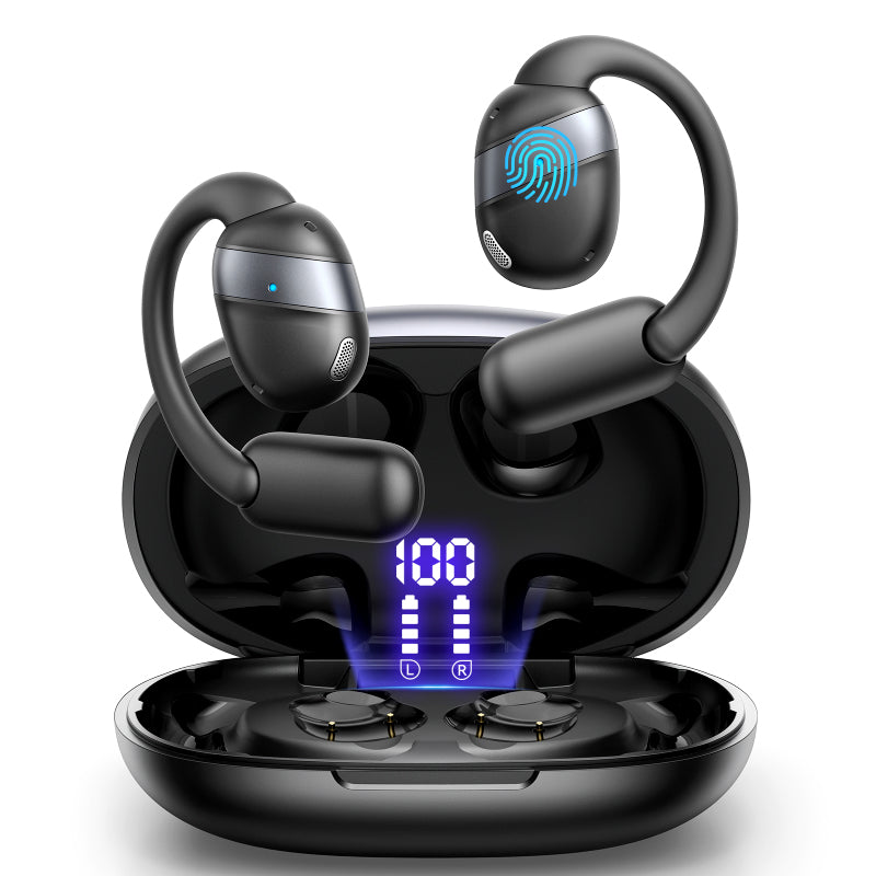 Joyroom JR-OE4 Open-Ear True Wireless Headphones – Bluetooth 5.4, 50H Playtime, IPX4 Sweatproof, LED Display – Sports & Outdoor Use