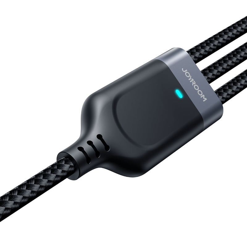 JoyRoom S-A18 3-in-1 Fast Charging and Data Cable – USB-A to Lightning, Type-C, and Micro, 3.5A
