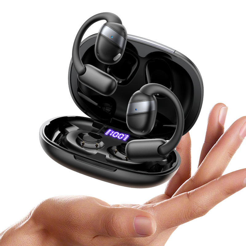 Joyroom JR-OE4 Open-Ear True Wireless Headphones – Bluetooth 5.4, 50H Playtime, IPX4 Sweatproof, LED Display – Sports & Outdoor Use
