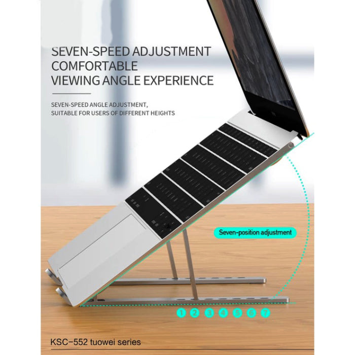 Portable Aluminium Lightweight Laptop Stand With 7 Adjustable Height Levels