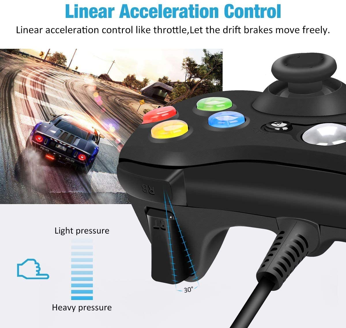 Xbox 360 Wired Controller Dual Turbo For Console And PC Windows