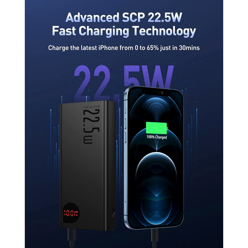 Baseus Adaman 20000mAh PD 22.5W & QC Fast Charging LED Digital Display Power Bank