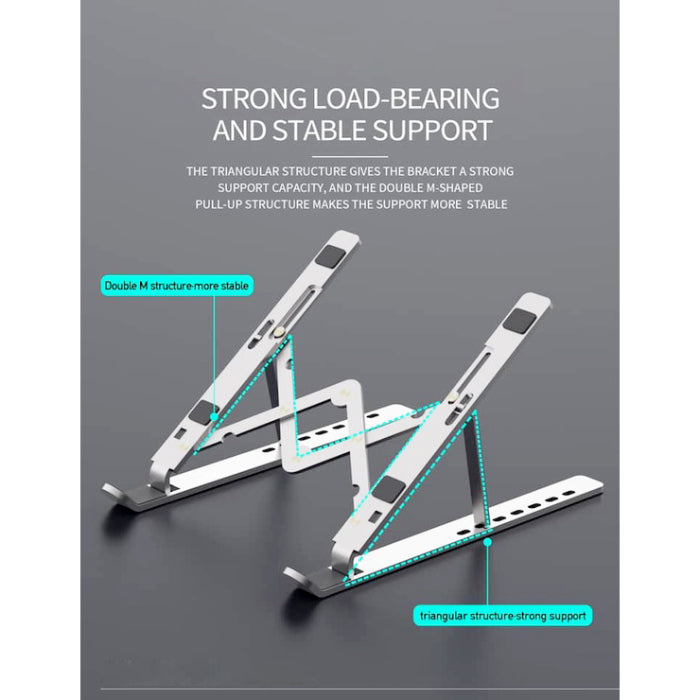 Portable Aluminium Lightweight Laptop Stand With 7 Adjustable Height Levels