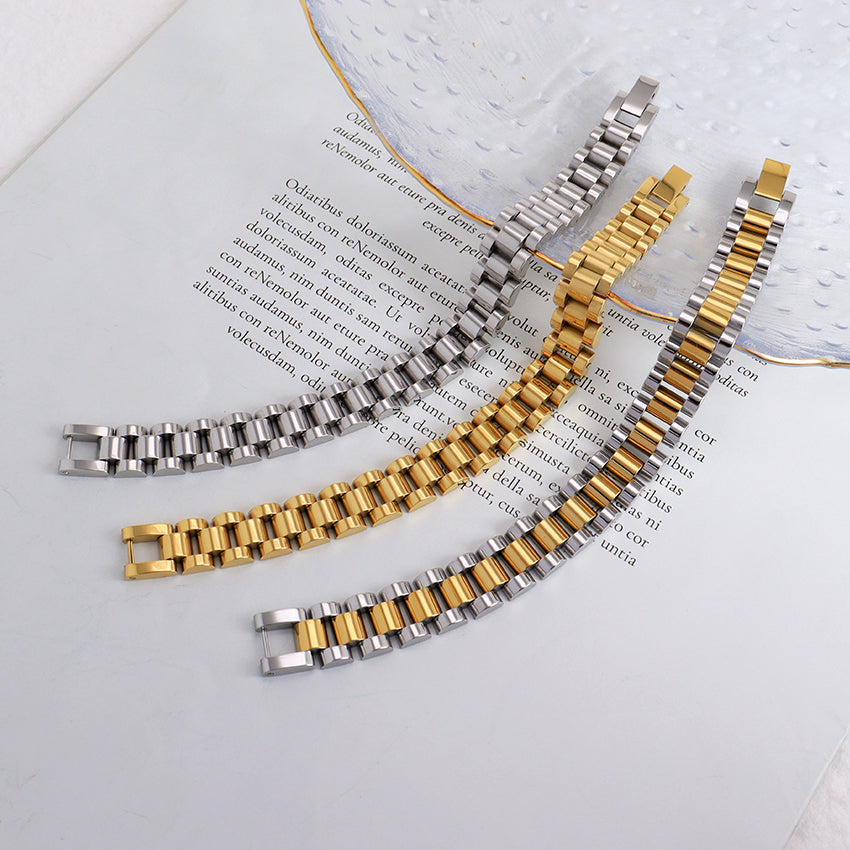 New Dainty Luxurious Style Waterproof Stainless Steel Watch Chain Bracelet