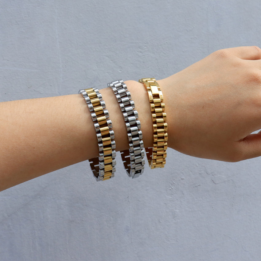 New Dainty Luxurious Style Waterproof Stainless Steel Watch Chain Bracelet