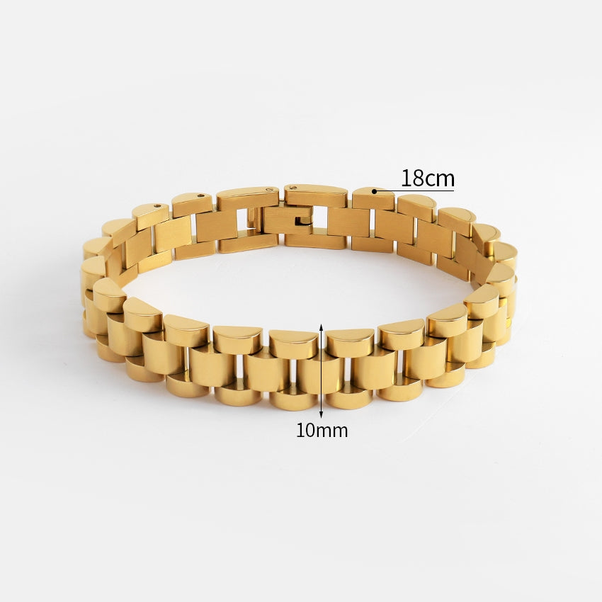 New Dainty Luxurious Style Waterproof Stainless Steel Watch Chain Bracelet