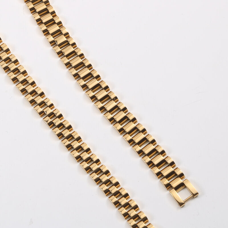 New Dainty Luxurious Style Waterproof Stainless Steel Watch Chain Bracelet