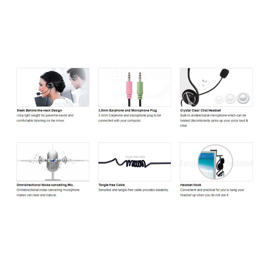 A4 Tech HS-5P Ultra-Light Behind-the-Neck Stereo Headset with Noise-Cancelling Mic – Crystal Clear Sound & Tangle-Free Design