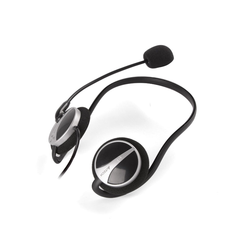 A4 Tech HS-5P Ultra-Light Behind-the-Neck Stereo Headset with Noise-Cancelling Mic – Crystal Clear Sound & Tangle-Free Design