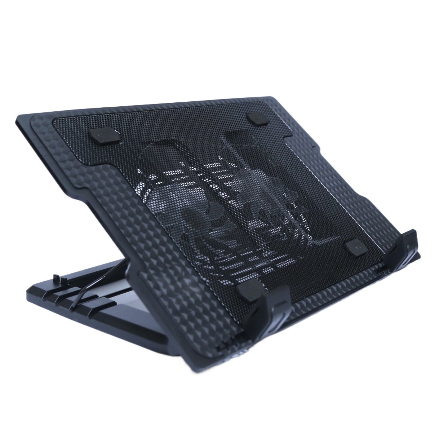 Portable And Powerful Dual Fan Laptop Cooling Pad With Adjustable Stand And LED Backlit