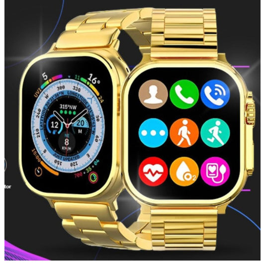 C9 Ultra Max Gold Edition Smart Watch 2.1″ Infinite HD Display, Calls, Health Tracking & Smart Notifications