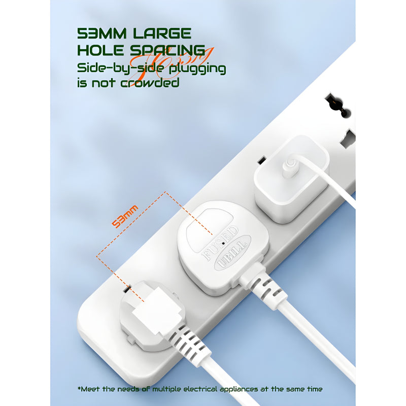 LDNIO SC5319 Power Strip 2500W Multi-Socket Extension With 5 AC Outlets And 3 USB Ports