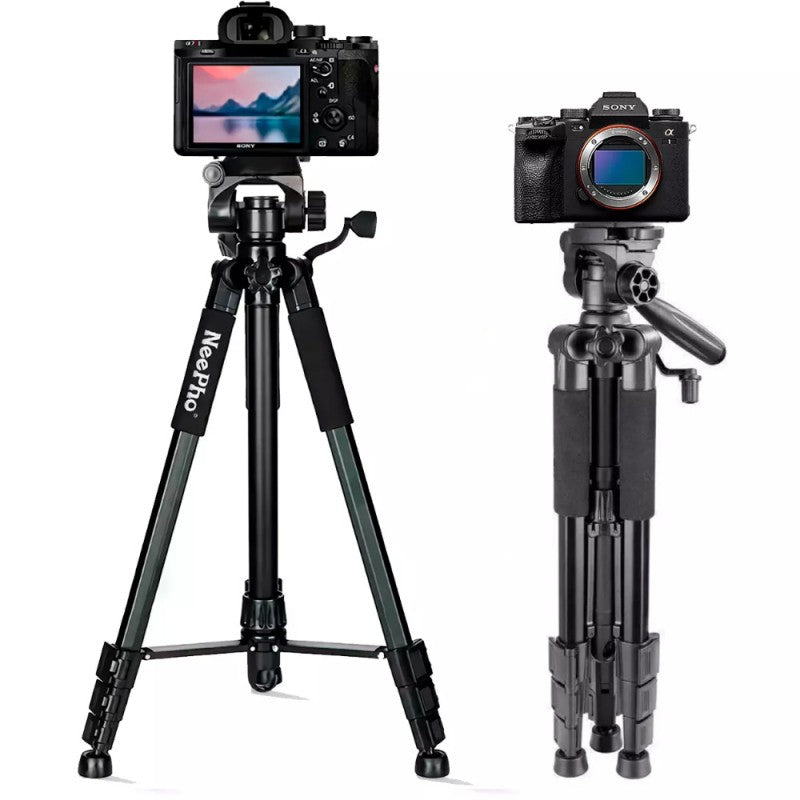 NeePho NP-8850 Professional Tripod For DSLR Camera And Phone With Quick Release Plate, Non-Slip Feet
