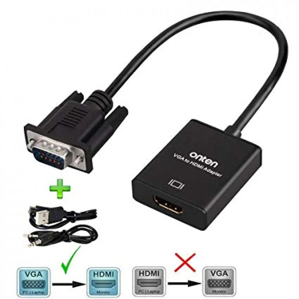 Full HD 1080P VGA To HDMI Video Converter With 3.5mm Audio Cable