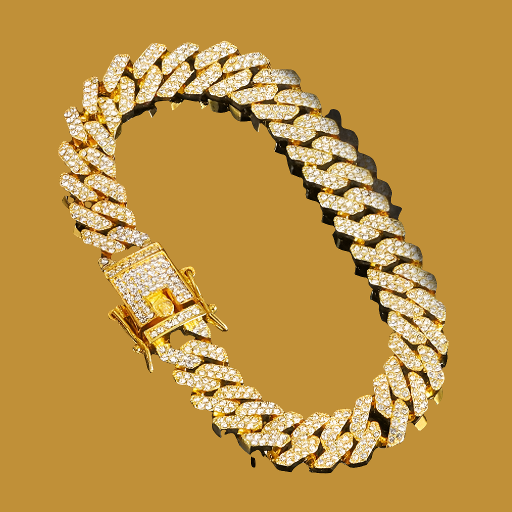 Sophisticated Men’s Luxury Highly Polished Silver-Plated Bold Cuban Link Chain Bracelet
