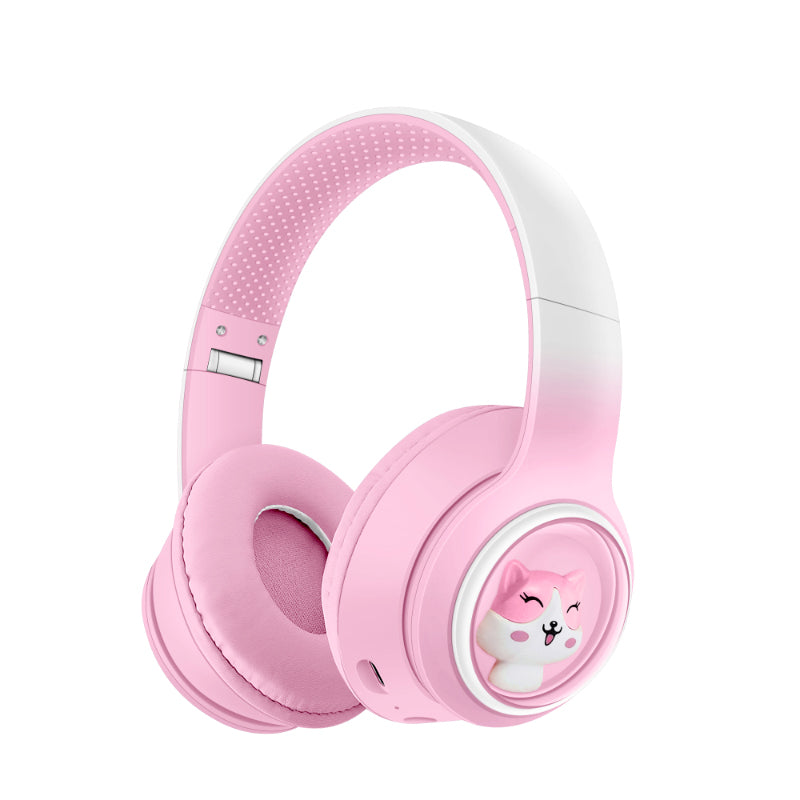 AKZ-08 Adorable Cartoon Design Bluetooth 5.3 Wireless Headphones with Hi-Res Audio, Long Battery Life, and Built-in Mic