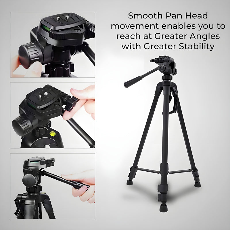 T-3520 Multi-Functional Professional Portable Tripod Stand For Mobile Phones, DSLR Cameras And Video Camcorders