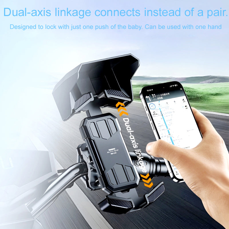 Remax RM-C53 Sunshade And Rainproof Cycling Quick Access Mobile Phone Holder