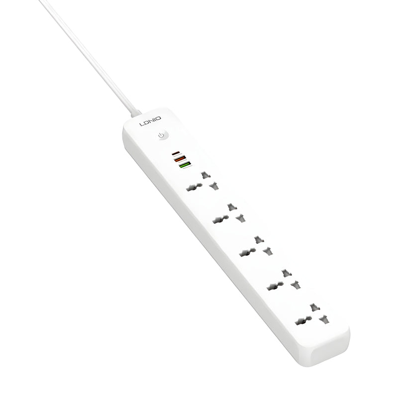 LDNIO SC5319 Power Strip 2500W Multi-Socket Extension With 5 AC Outlets And 3 USB Ports