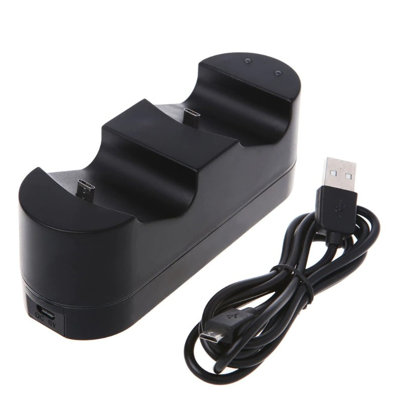 Controller Charging Station For PlayStation DualShock 4 Dual USB Charger Ports