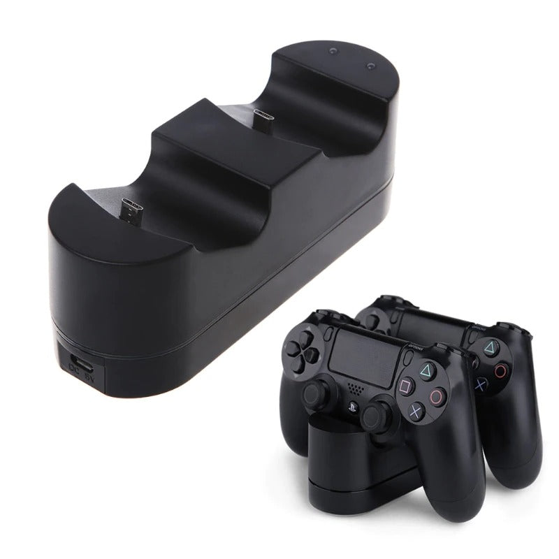 Controller Charging Station For PlayStation DualShock 4 Dual USB Charger Ports
