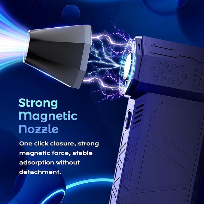 Supwell Jet Blower Dry Blower 130000 RPM Portable Cordless Mini Jet Fan with 3 Speed Modes