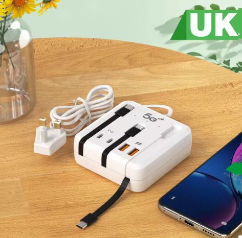 120W 4 Ports Desktop Charger Adapter Multifunction Power Strip USB Type C Charger Fast Charging For iPhone Xiaomi Samsung Huawei
120W 4 Ports Desktop Charger Adapter Multifunction Power Strip USB Type C Charger Fast Charging For iPhone Xiaomi Samsung Huaw
