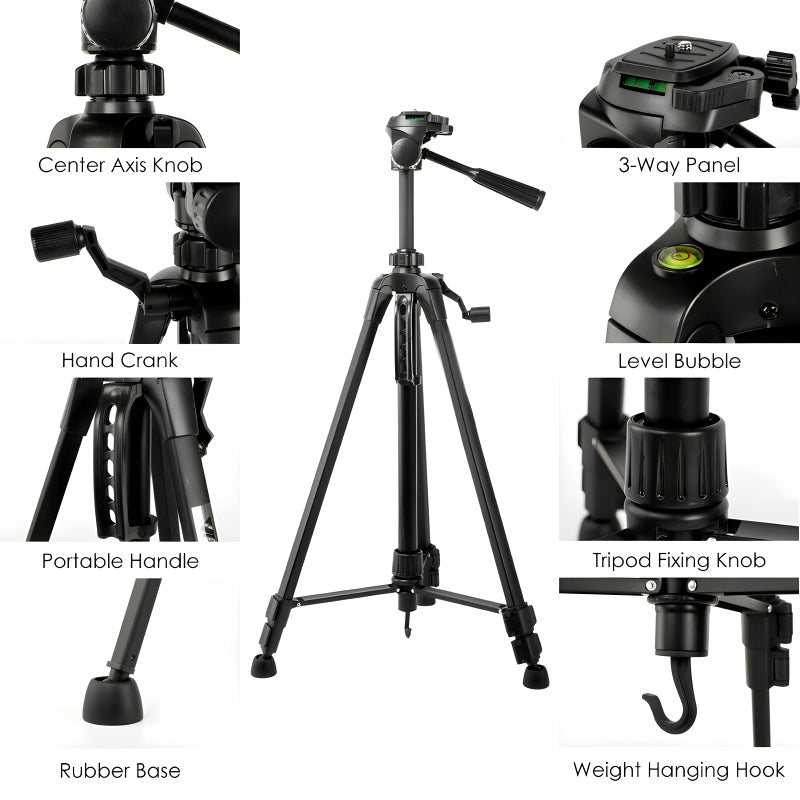T-3520 Multi-Functional Professional Portable Tripod Stand For Mobile Phones, DSLR Cameras And Video Camcorders