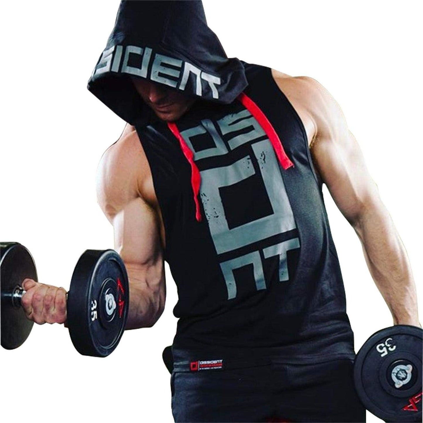 Gym Sleeveless Hood Tracksuit - Ready To Wear 2-Piece Set | Men's Sports & Jogging Wear