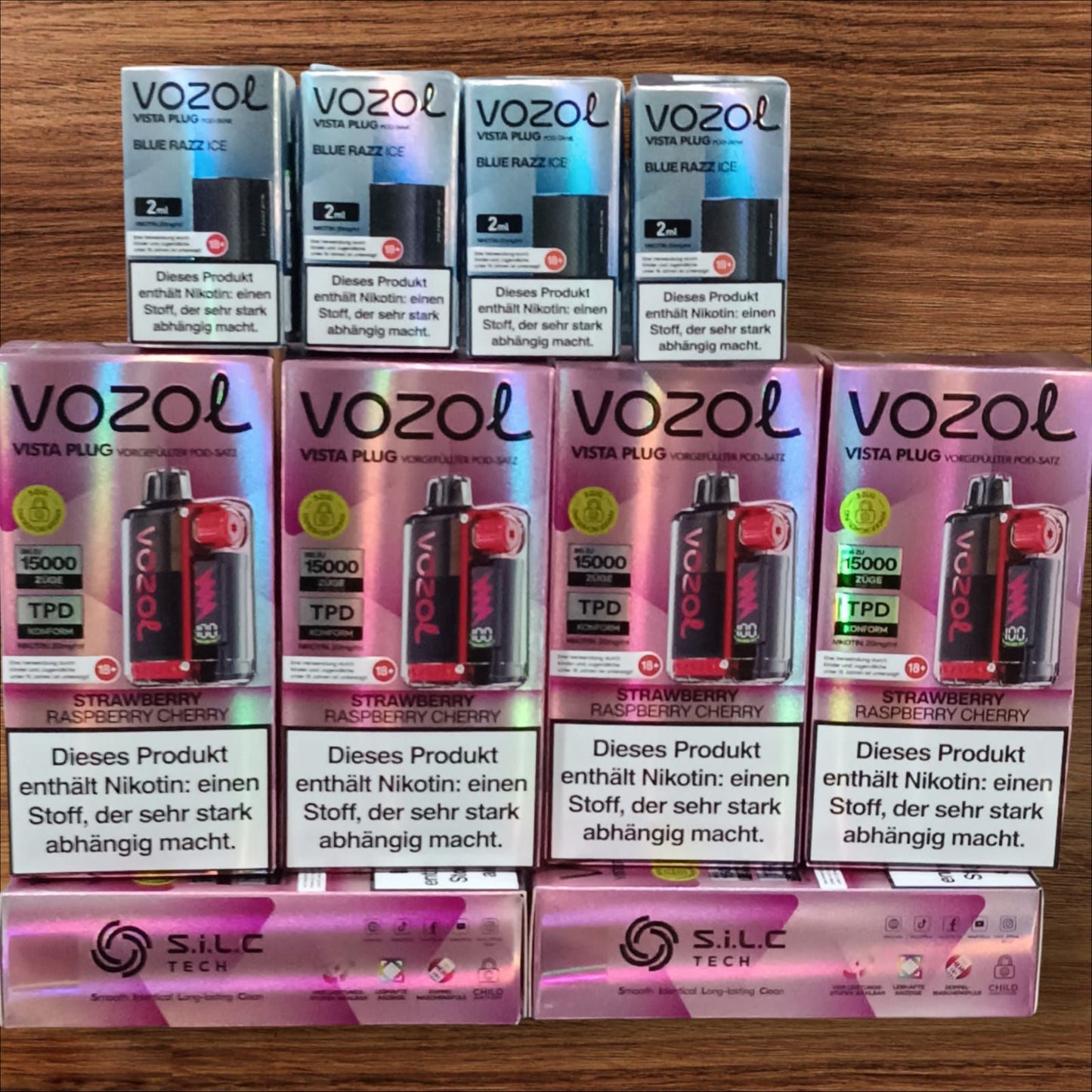 Vozol Refillable Vape Kit With Box, Charging Cable & Long-Lasting Battery (Random Flavour)