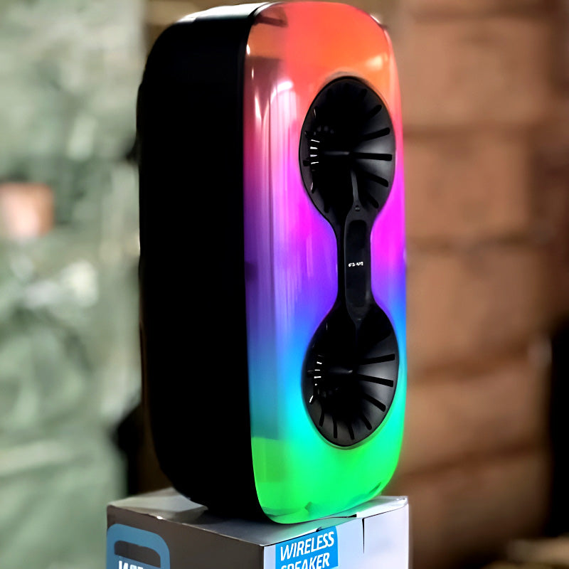 KTX-1476 Dual 4 inch Portable Wireless Party Speaker with RGB Phantom Lighting