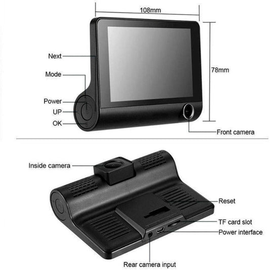 WDR Dashcam 3 Full HD 1080P Video Advanced Car DVR Technology With 170 Degree Wide Angle