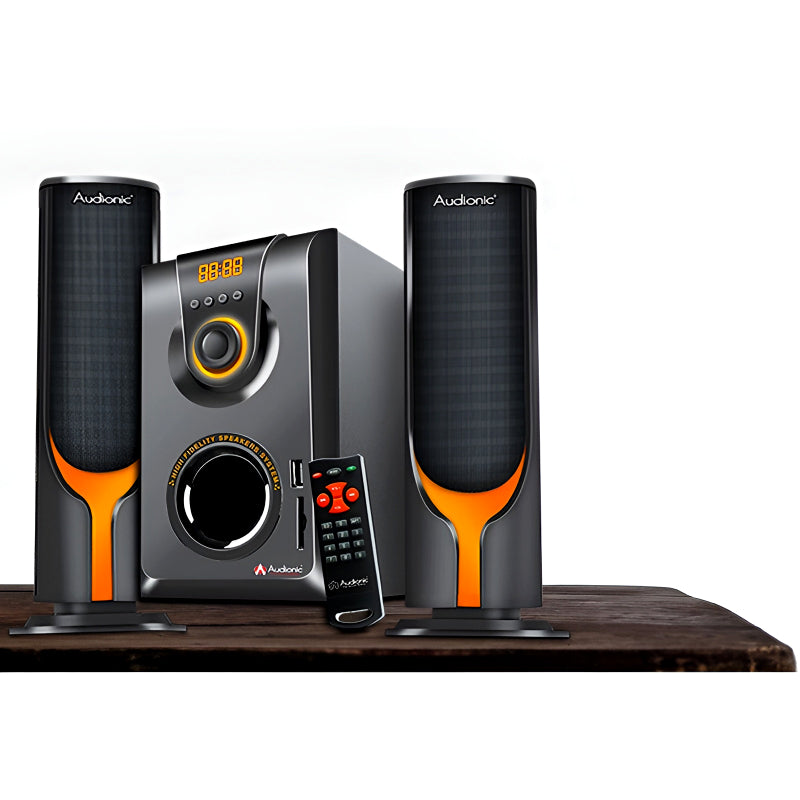 Audionic AD-7000 Plus 2.1 Channel Speakers with 5 Inch Subwoofer, Bluetooth Connectivity, AC/DC Supported