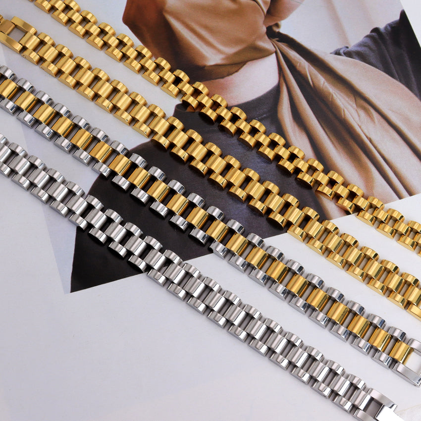 New Dainty Luxurious Style Waterproof Stainless Steel Watch Chain Bracelet