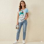 Whimsical Watercolor Songbird & Sheet Music T-Shirt
