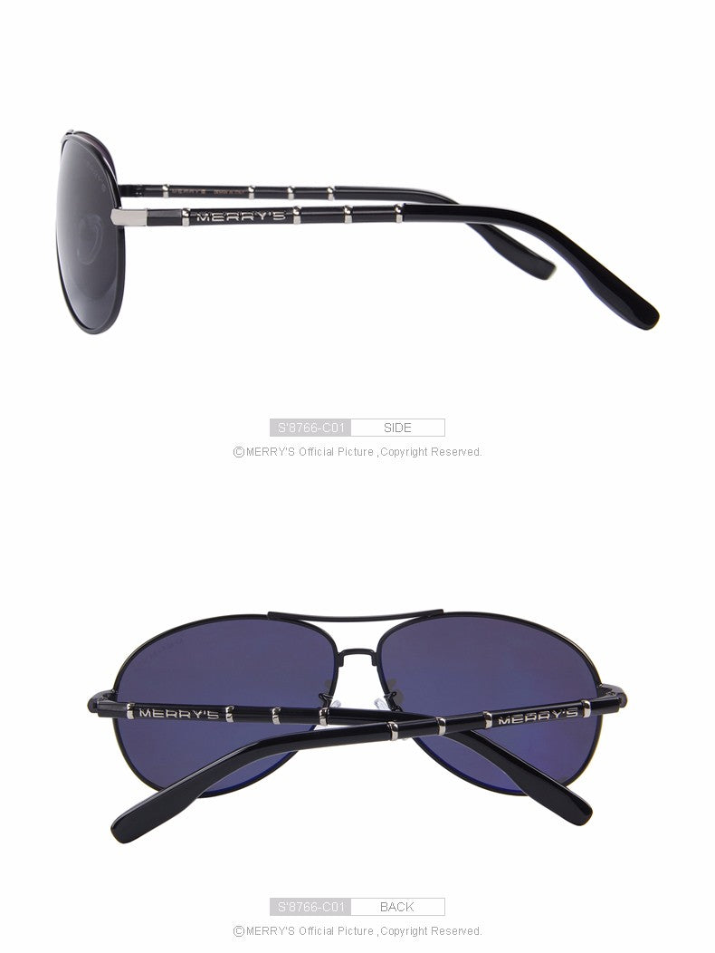 MERRY’S Design Men’s Classic Aviation Sunglasses – HD Polarized Lenses with Lightweight Aluminum Frame