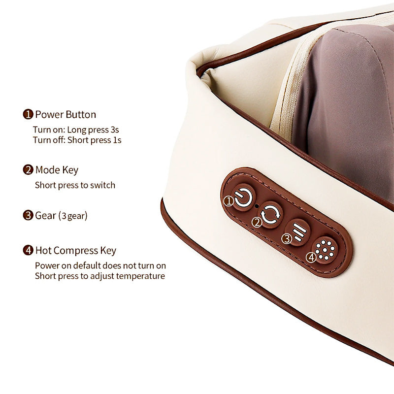 Ultimate Neck & Shoulder Tension Reliever – Wireless 6-Head Trapezius Massager with NTC Heat Therapy – Erase Muscle Stiffness in 10 Minutes