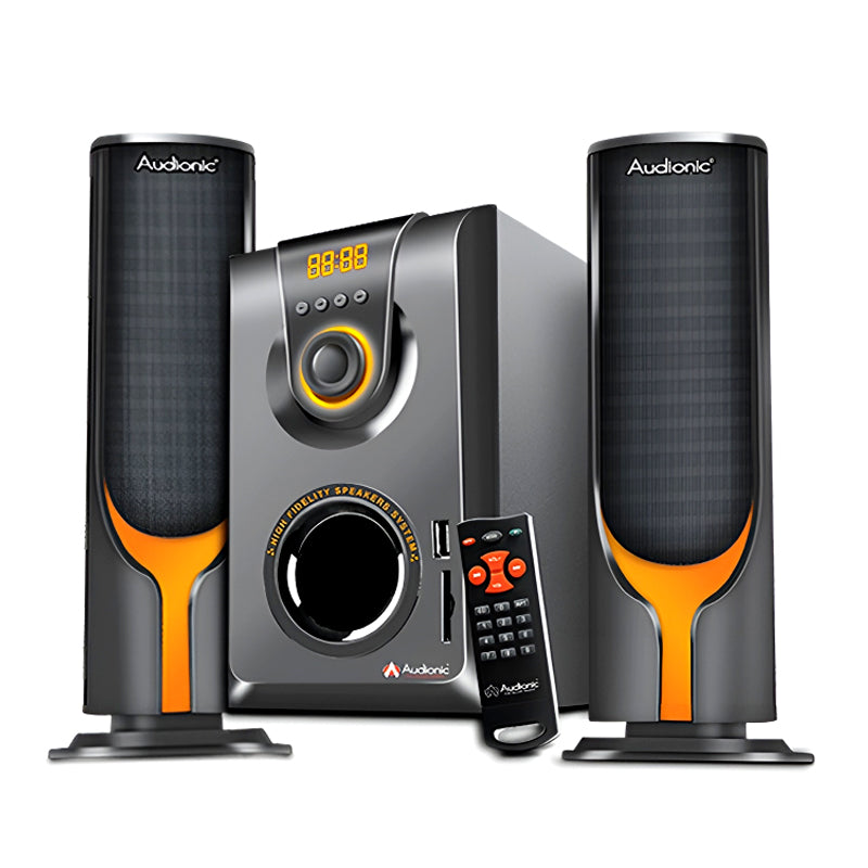 Audionic AD-7000 Plus 2.1 Channel Speakers with 5 Inch Subwoofer, Bluetooth Connectivity, AC/DC Supported