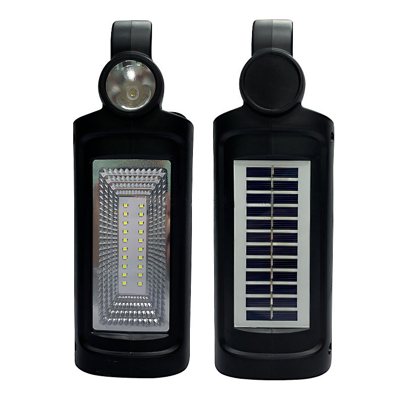 KTX-1478 Solar-Powered Dual 3 Inch Wireless Bluetooth Speaker with Integrated Emergency Light & Torch