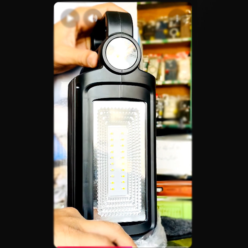 KTX-1478 Solar-Powered Dual 3 Inch Wireless Bluetooth Speaker with Integrated Emergency Light & Torch