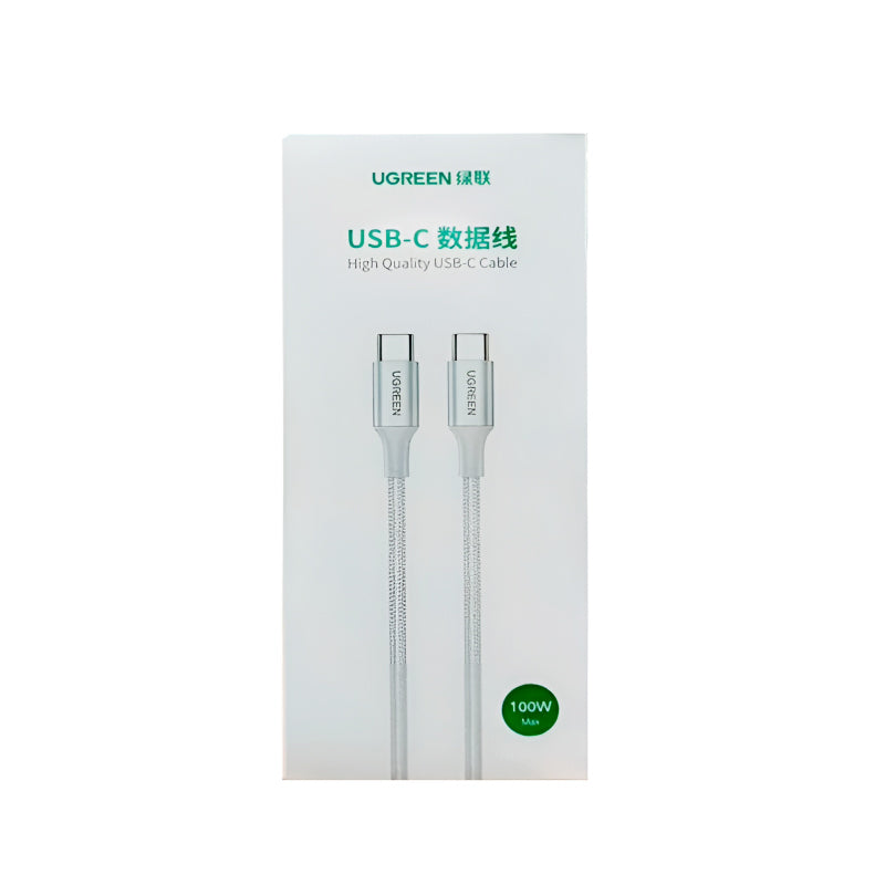 UGREEN US316/25069 USB-C to USB-C 100W 2M Nylon Braided 480Mbps Data Transfer PD Fast Charging Cable