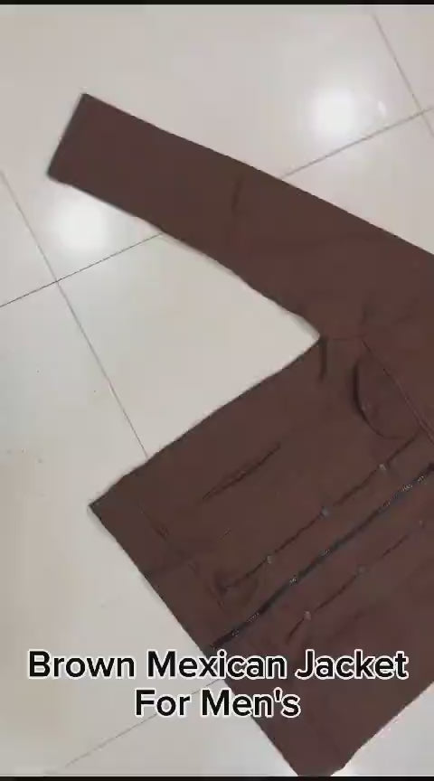 Fleece Mexican Style Brown Jacket