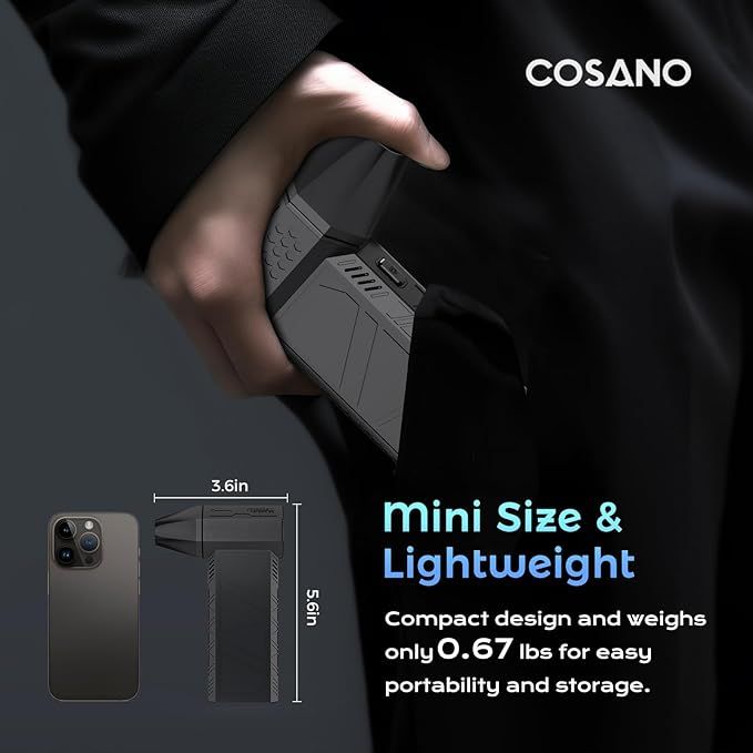 Supwell Jet Blower Dry Blower 130000 RPM Portable Cordless Mini Jet Fan with 3 Speed Modes