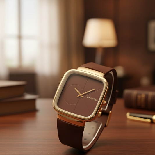 Calvin Klein Mens Watch With Square Dial Elegant Modern And Durable Timepiece For Daily Wear And Special Occasions (Without Box)